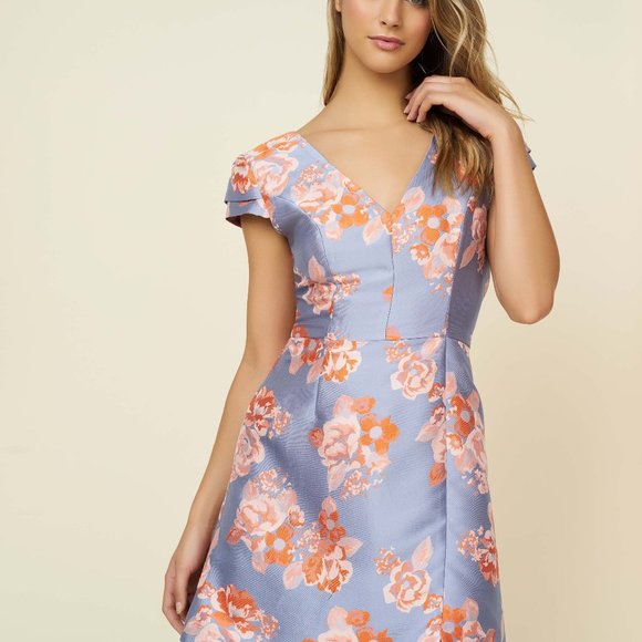 Hutch Dresses Hutch Valerie Dress In Peri Floral Nwot 75 Poshmark